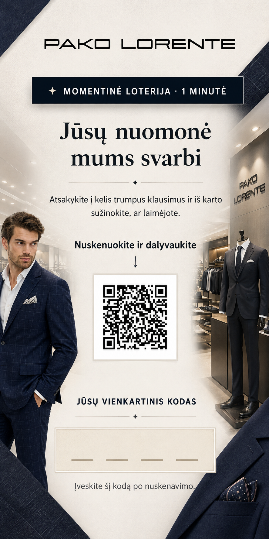 Dizaino pavyzdys: QR kortelė siuntoms — Mada